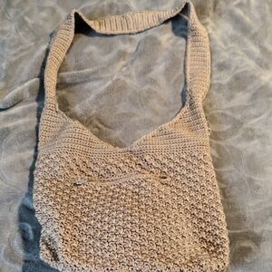 The Sak Beige Crochet Shoulder Bag
